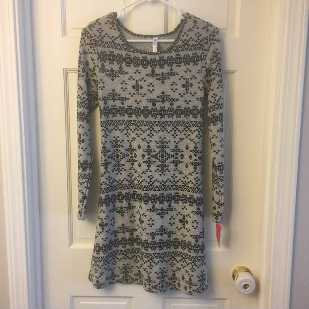 Tribal print sweater dress