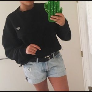 Champion black cropped sweatshirt!