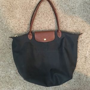 Navy blue Longchamp medium tote bag