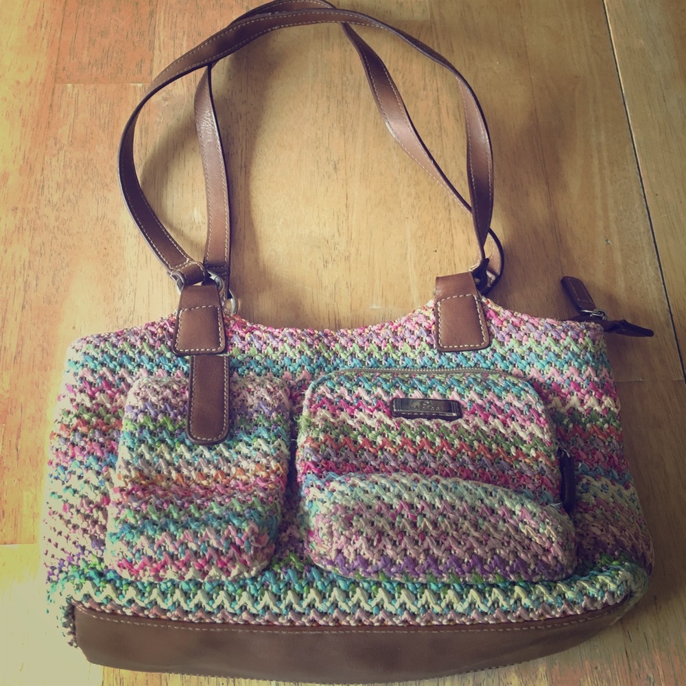 Minicci handbag purse multi color woven rainbow 🌈