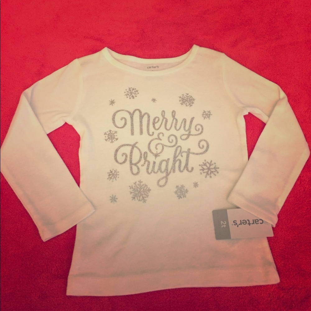 NWT Carter's long sleeve Christmas tee