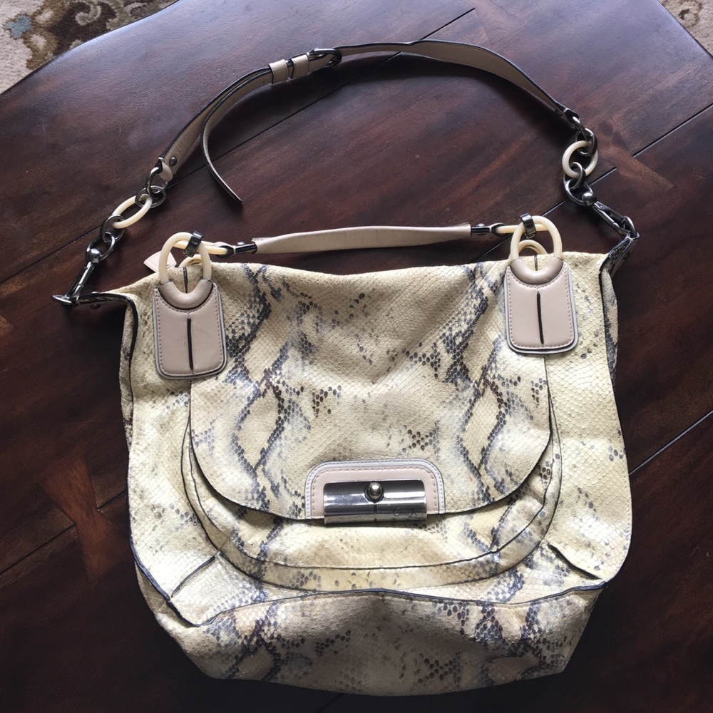 Authentic Coach Crossbody Python Hand Bag - image 1