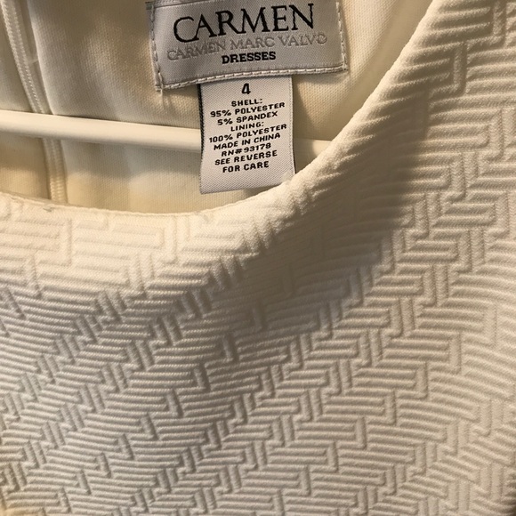 Carmen Marc Valvo, White Dress - Picture 3 of 7