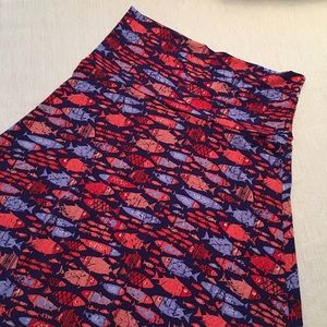 🦄 LuLaRoe Medium Fish Maxi Skirt