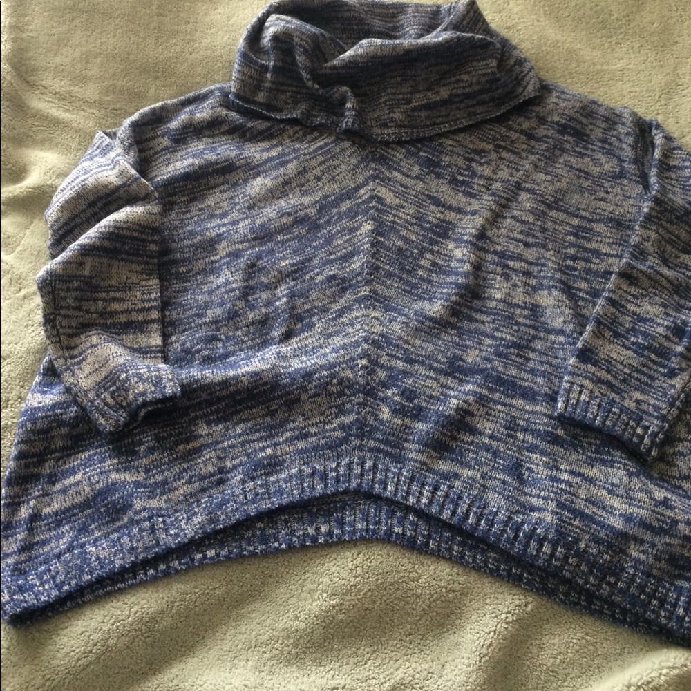 Blue/White Cowl neck sweater