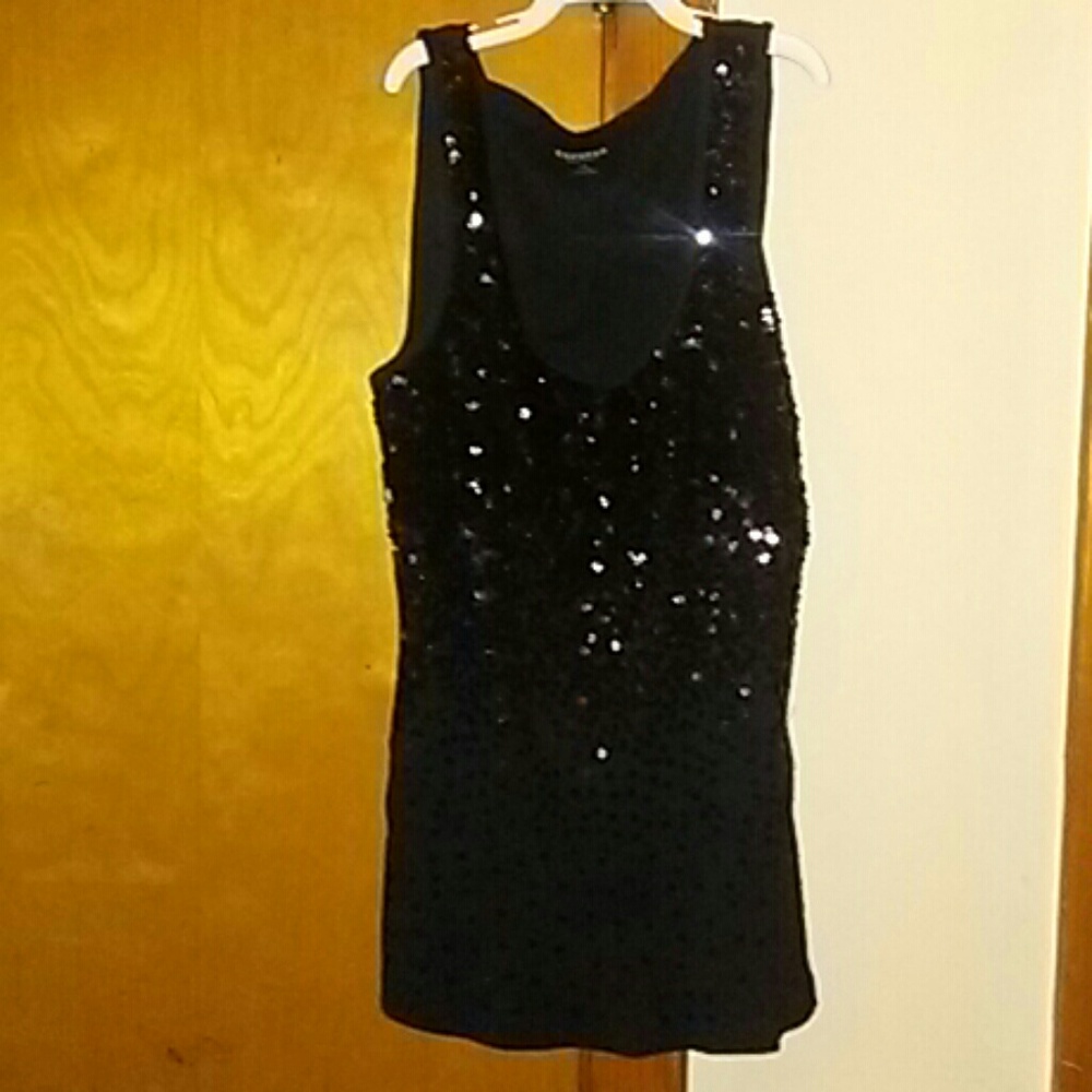 Express sequinned tank--Cute & simple glam