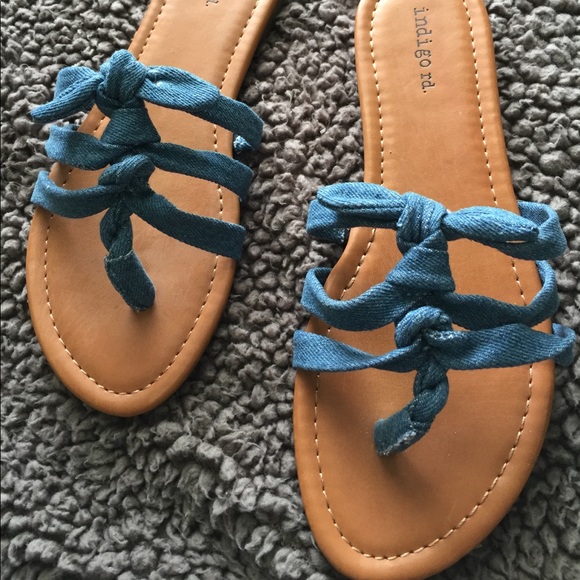 NEW in Box! Denim Knot Sandals - Picture 4 of 6