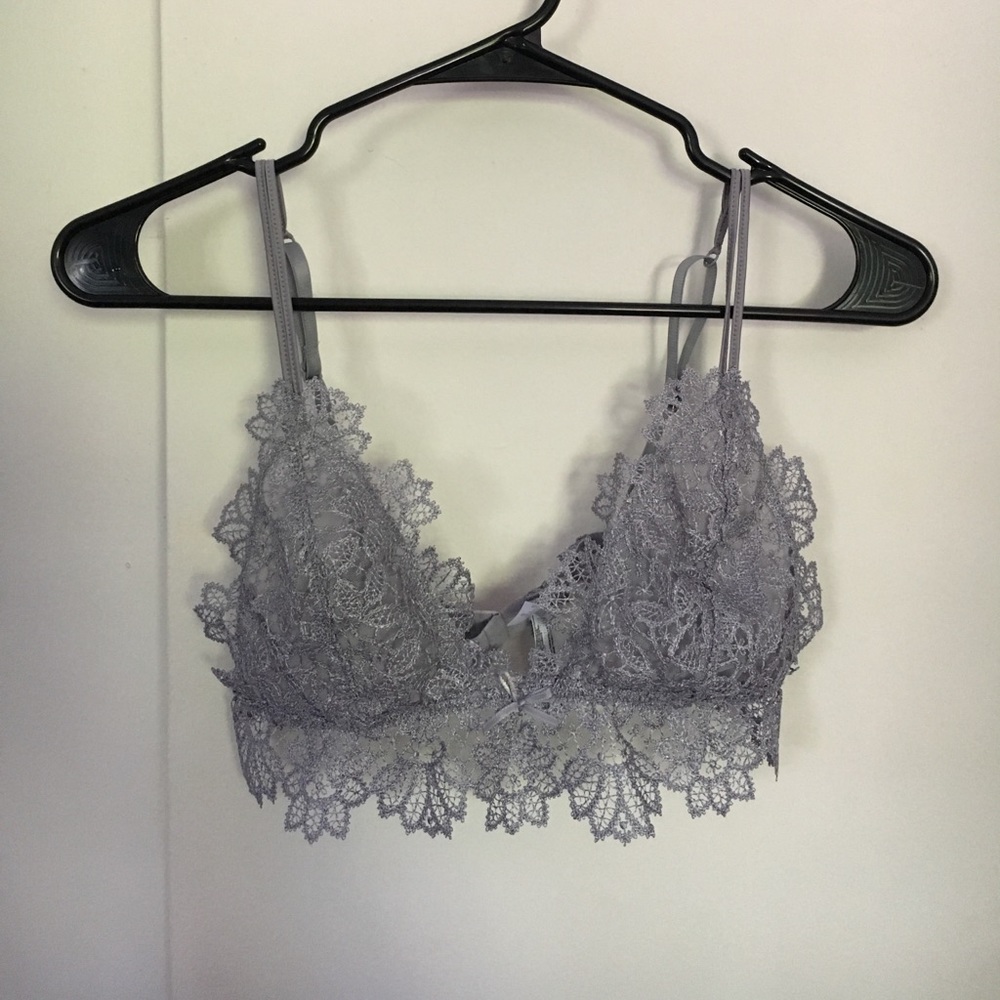 Grey Lace Bralette