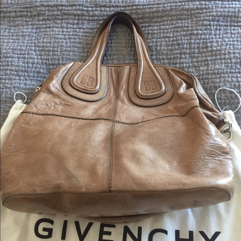 AUTHENTIC GIVENCHY NIGHTINGALE PURSE IN TAN