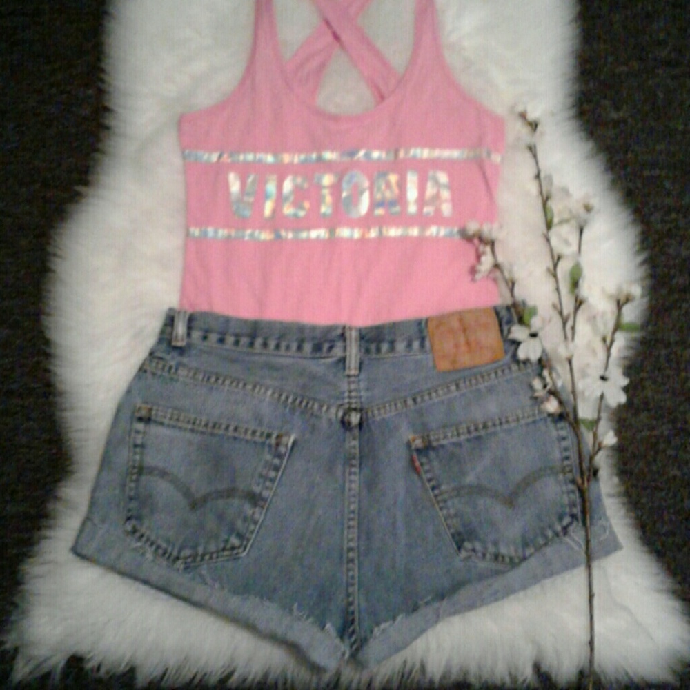 🔴Final🔴Levis 34" Vtg High Waist Jean Shorts - Picture 3 of 4