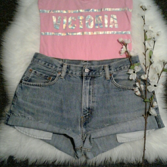 🔴Final🔴Levis 34" Vtg High Waist Jean Shorts - Picture 2 of 4