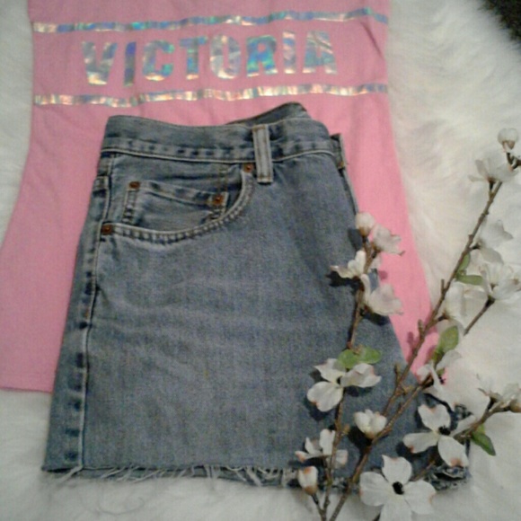 🔴Final🔴Levis 34" Vtg High Waist Jean Shorts - Picture 4 of 4