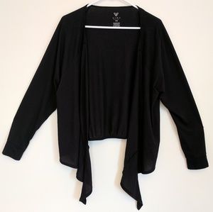 Lane Bryant Livi Active black tie front top