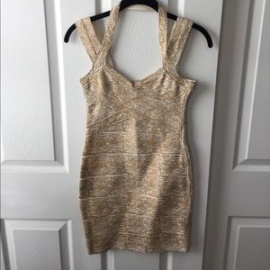 Gold, Body Con Dress