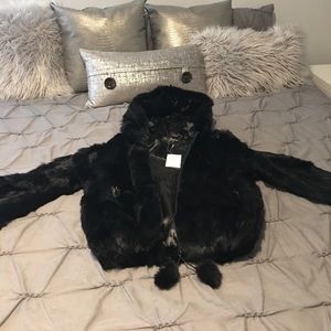 Rabbit fur coat