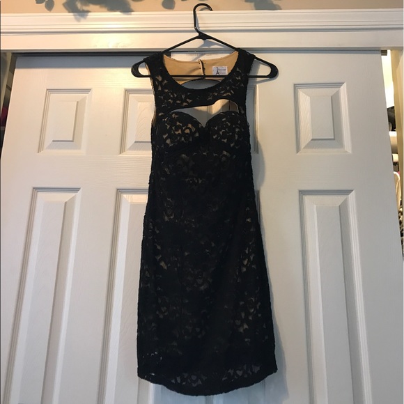 Touché Made To Fit Black Lace Cocktail Dress - Picture 1 of 4
