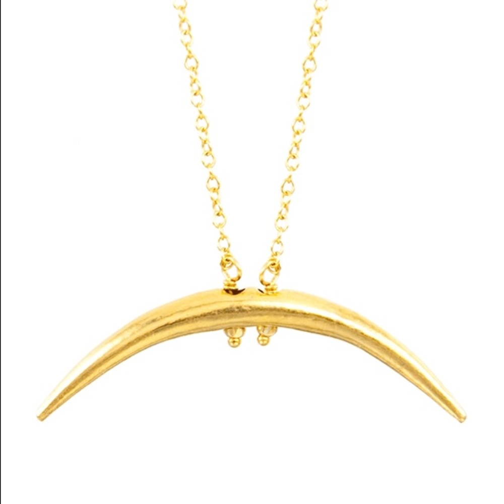CHAN LUU Yellow Gold Horn Necklace
