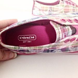 Coach brand laceless shoes