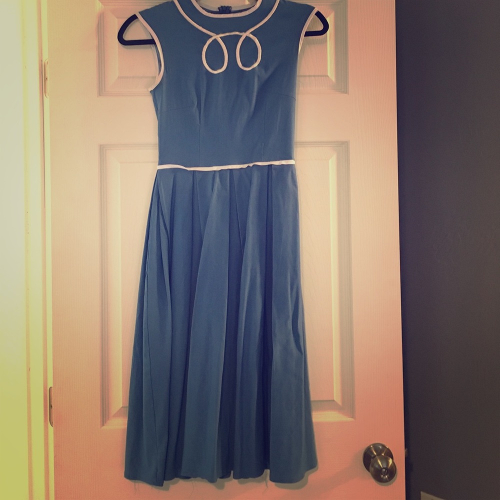 Blue babydoll dress