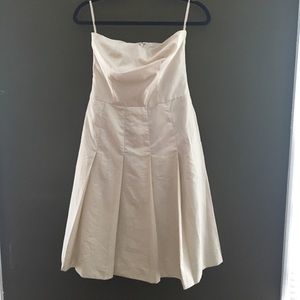 Cream pleated dress