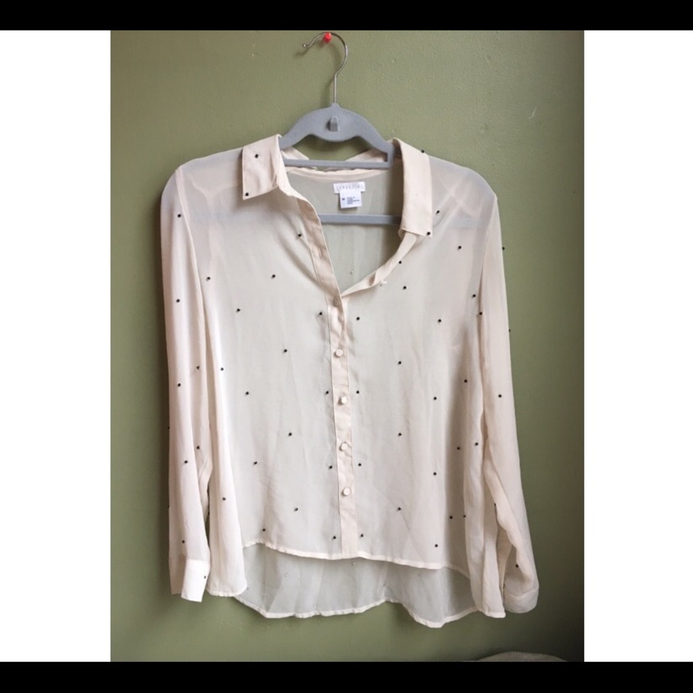 Cooperative Cream beaded blouse size M