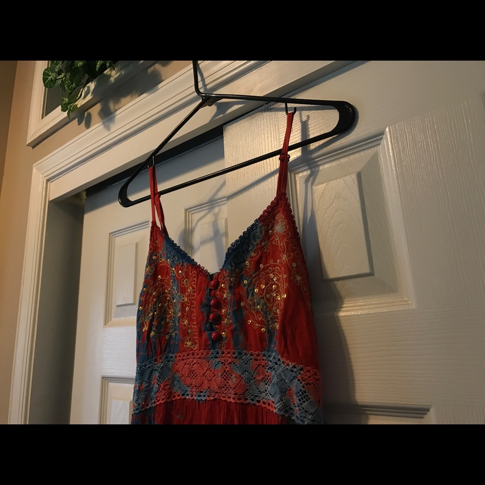 Bohemian Hippie Colorful Maxi Dress