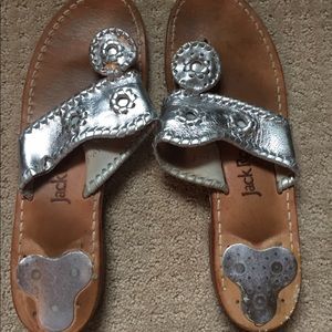 Jack Rogers silver flip flops size 8.5