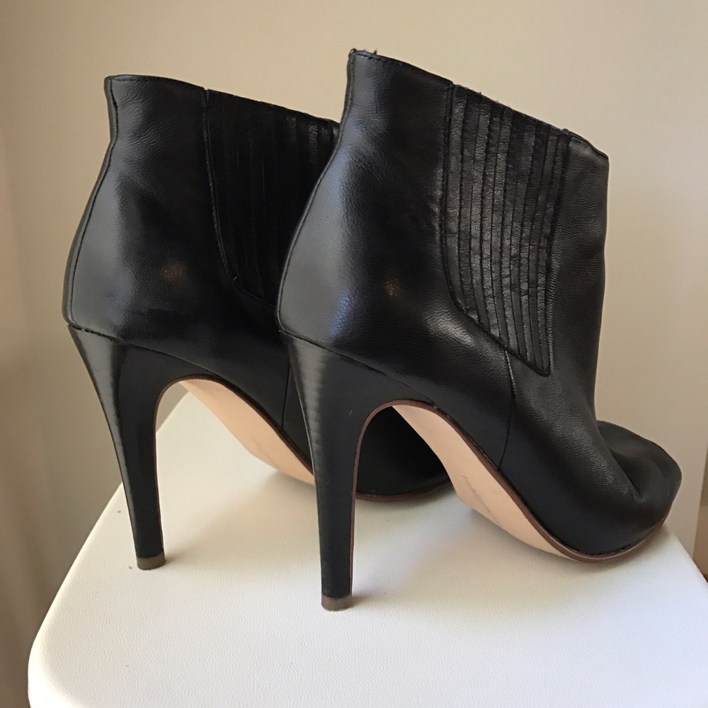 Cole Haan peep toe ankle booties in black!!!