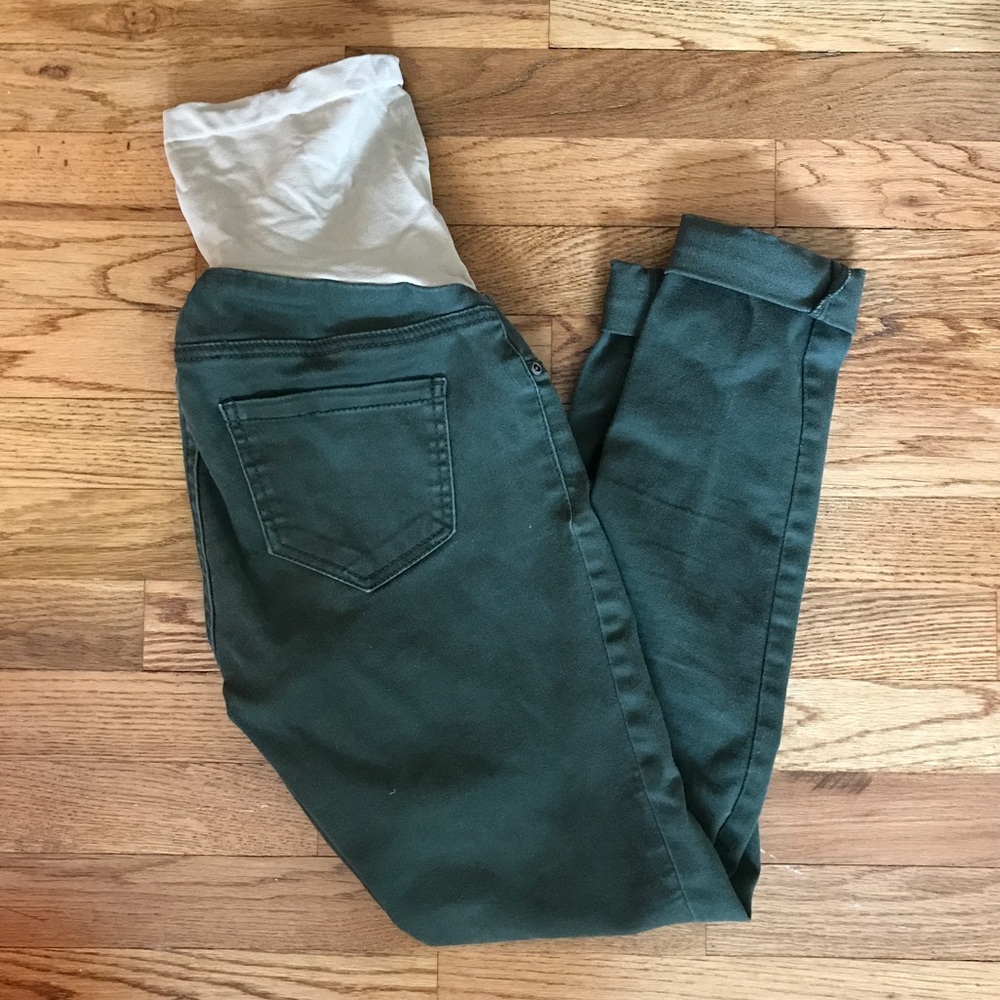 Maternity Skinny Jeans Olive Green