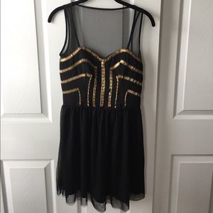 Black and Gold Dress