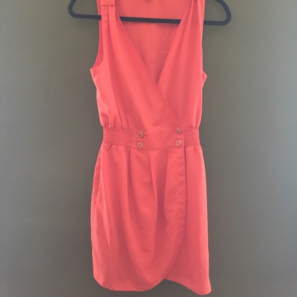 Tangerine casual summer dress - Picture 1 of 3