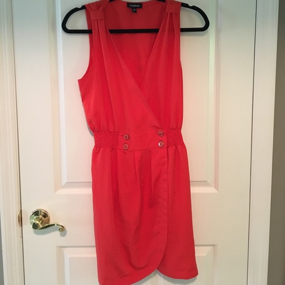 Tangerine casual summer dress - Picture 2 of 3