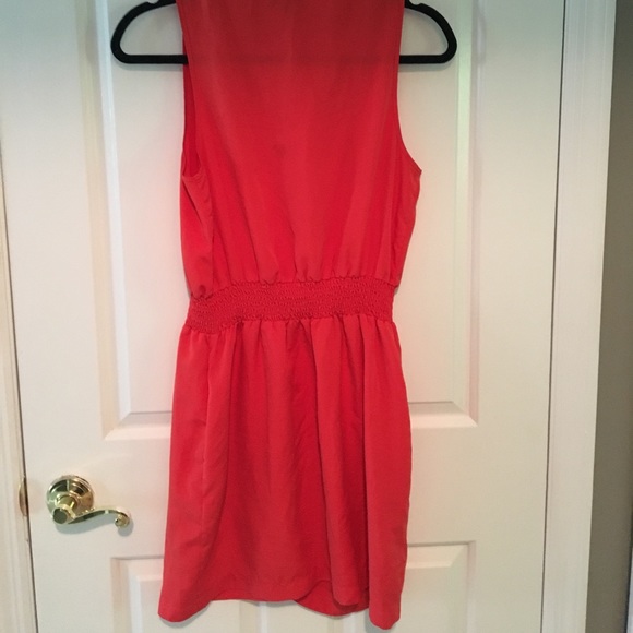 Tangerine casual summer dress - Picture 3 of 3