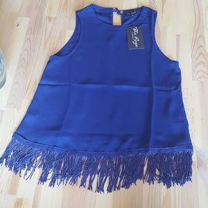 NWT Royal Blue Tank Top w/ Fringe