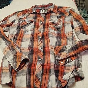 BKE long sleeve pearl snap