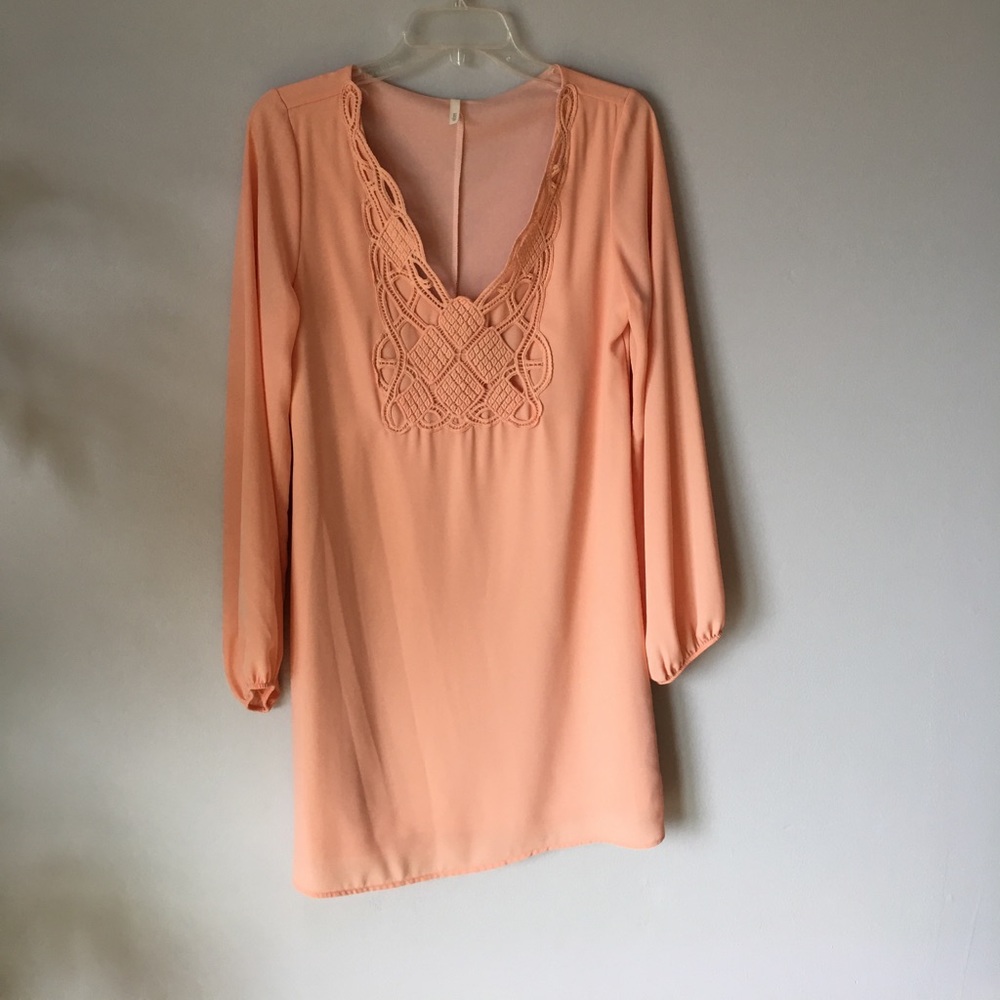 Peach "red dress boutique" dress