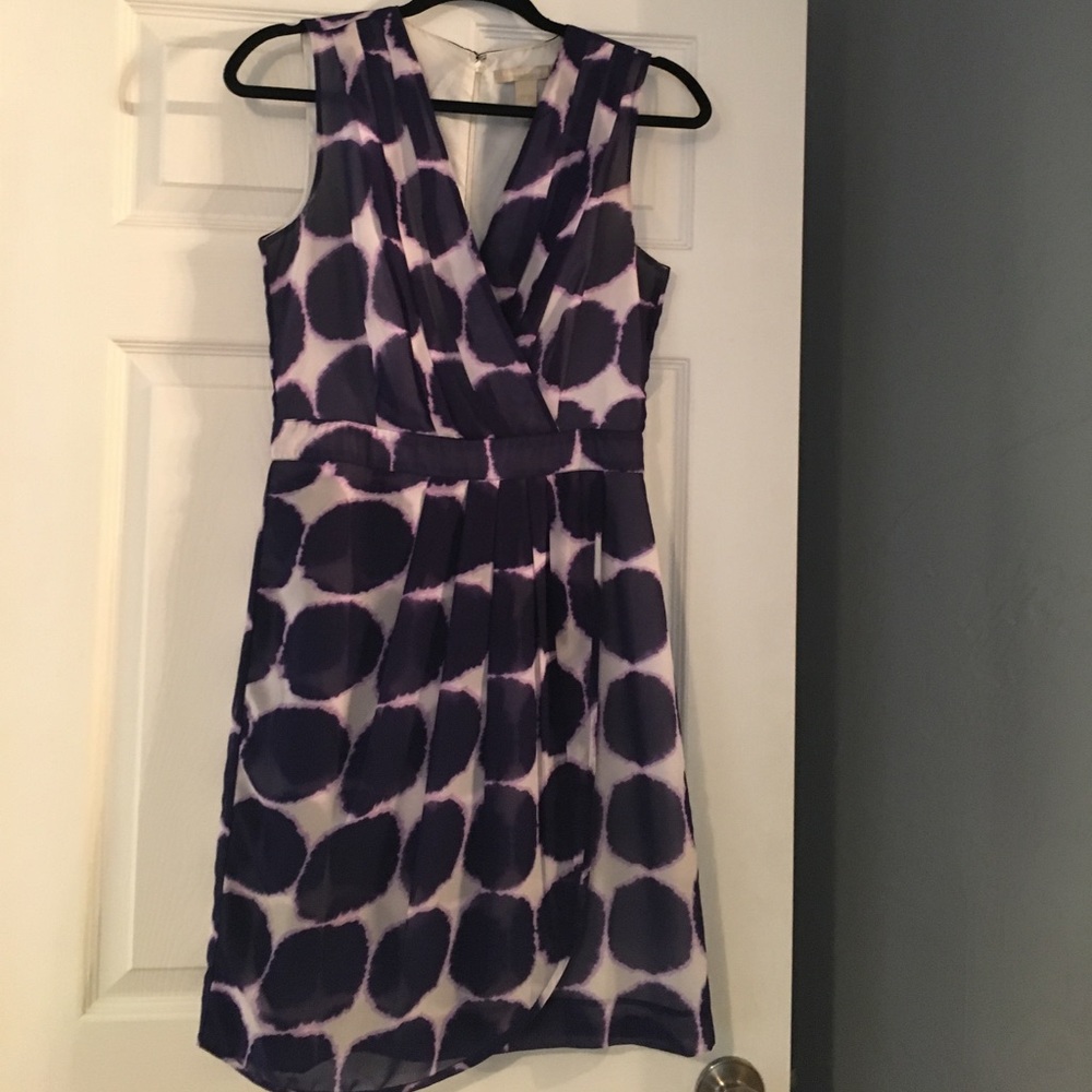 Purple and white banana republic dress