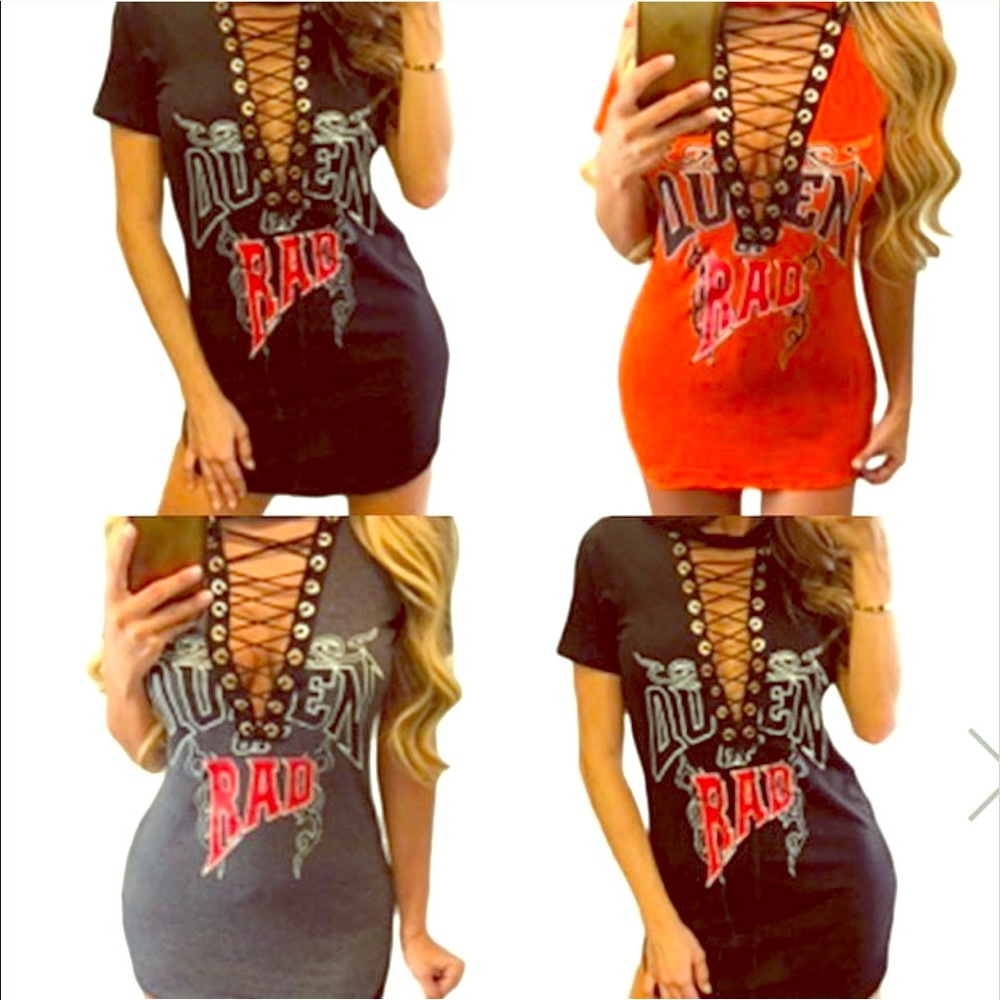 Lace up dress