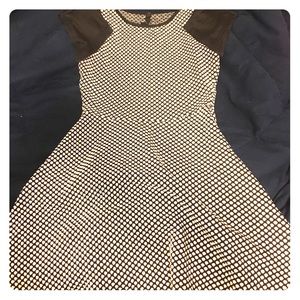 Black and white polar dot dress