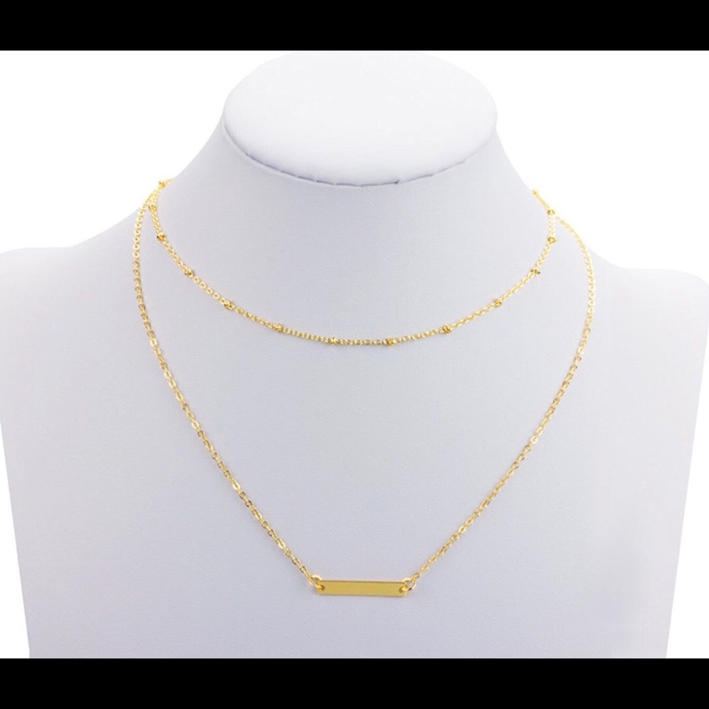 Multi Layered - Gold Bar Necklace