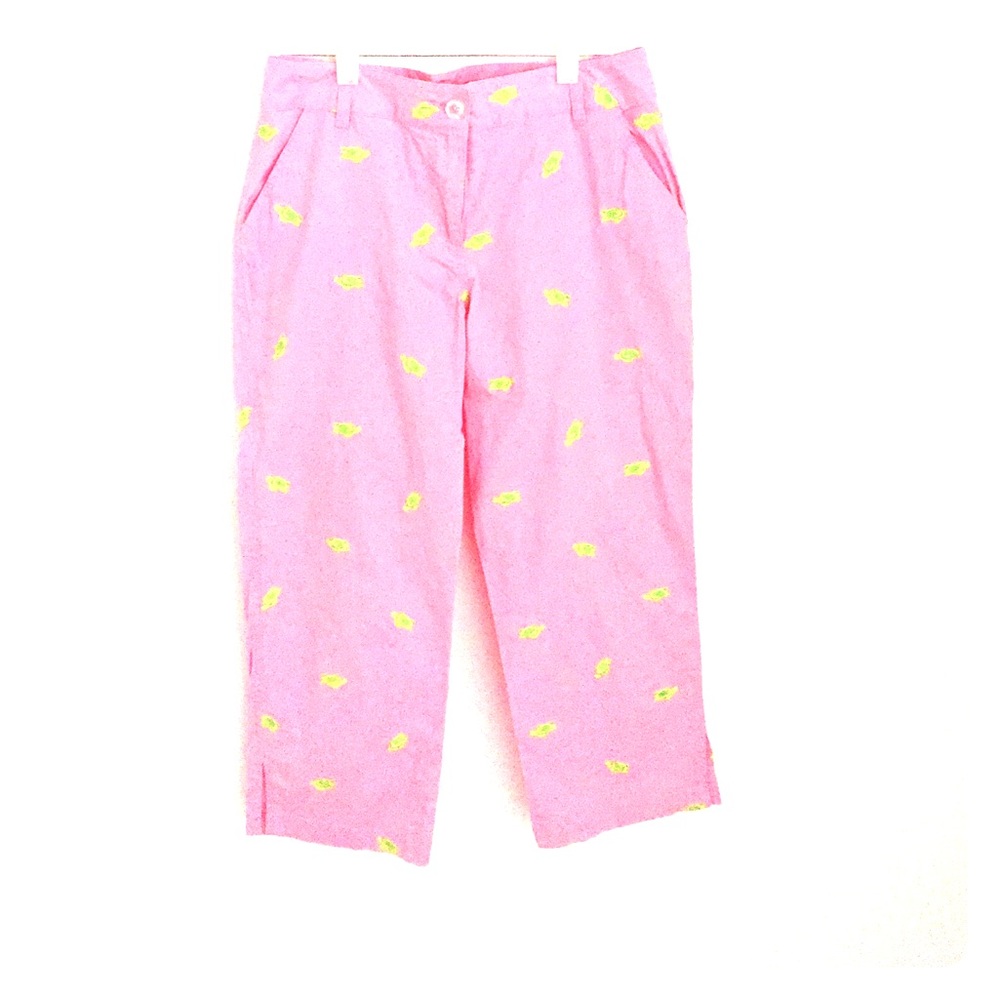 pink and green turtle capris