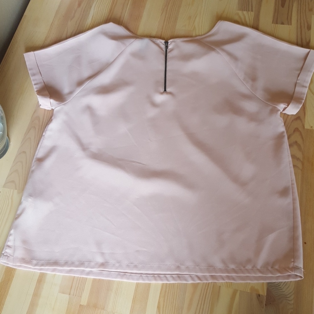 Simple Pink Chiffon T-shirt