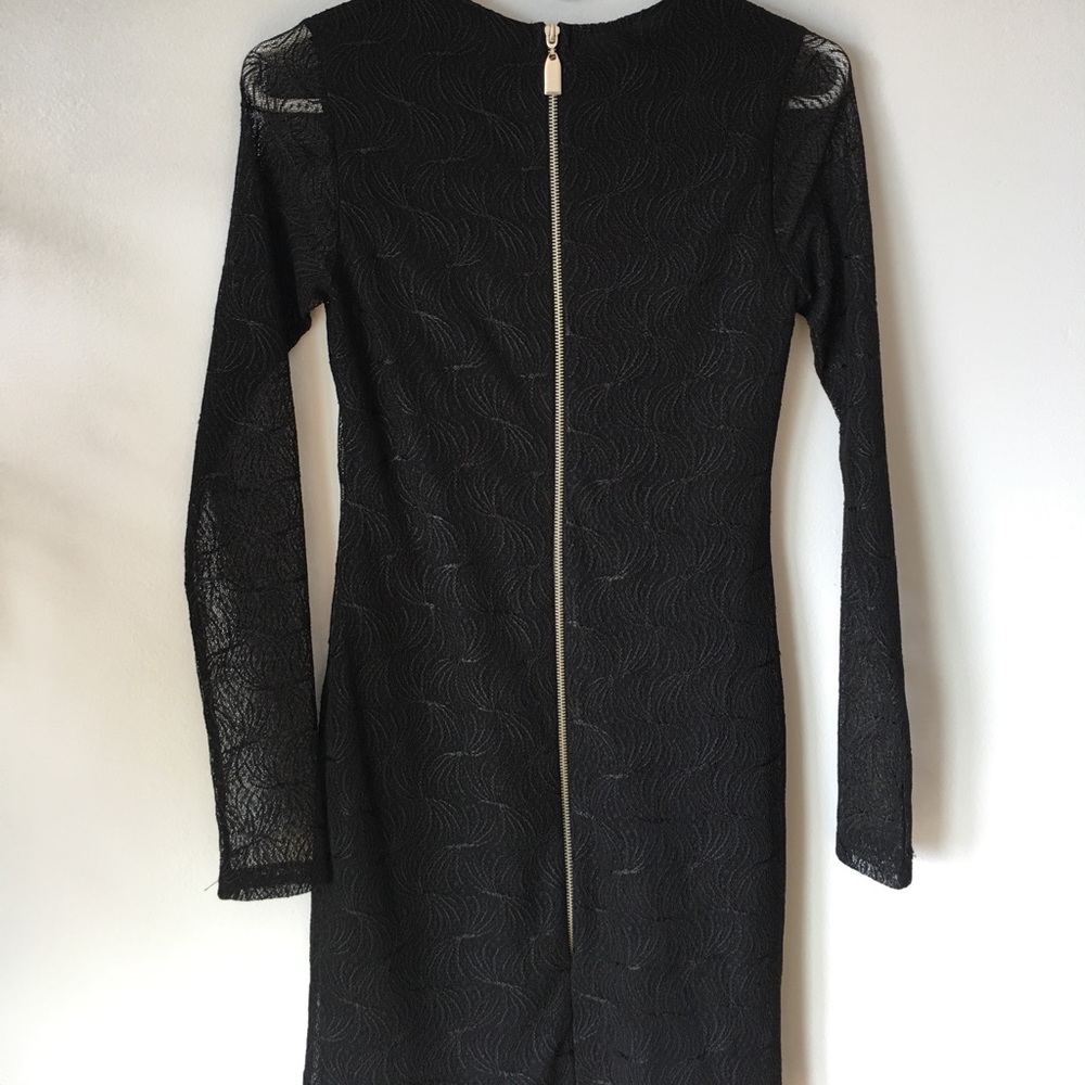 Sexy black form fitting lace dress
