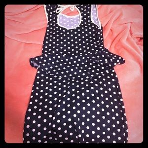 Navy polka dot dress