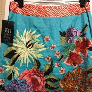 Floral embroidered skirt by Etcetera NWT