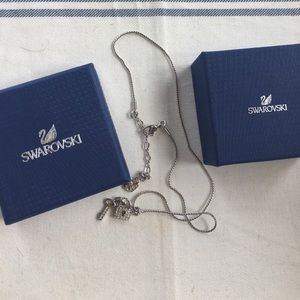 Swarovski lock and key necklace