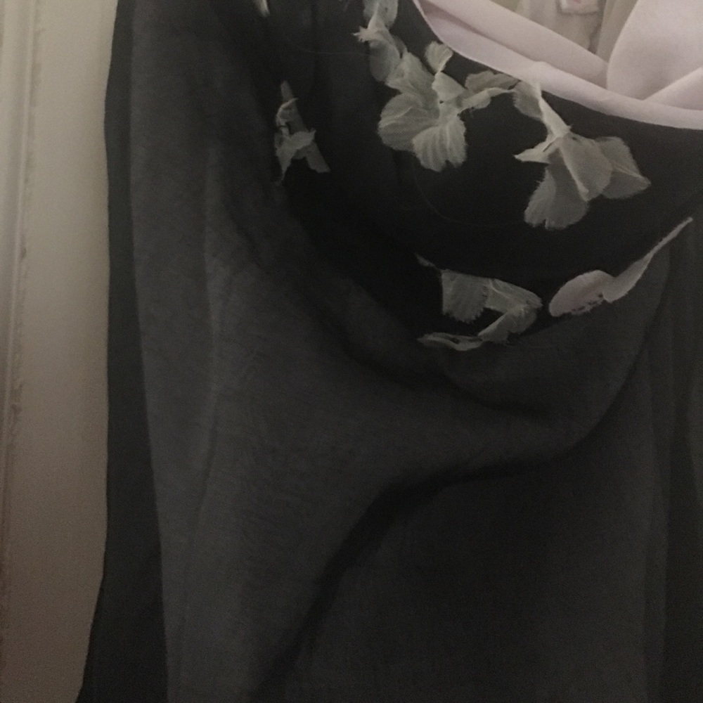 Gown & black lace veil shawl