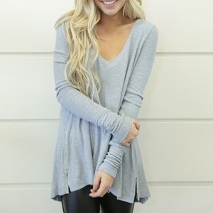 Free People Silver Malibu High-Low Thermal