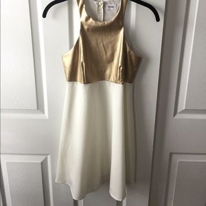 Gold and White Dress