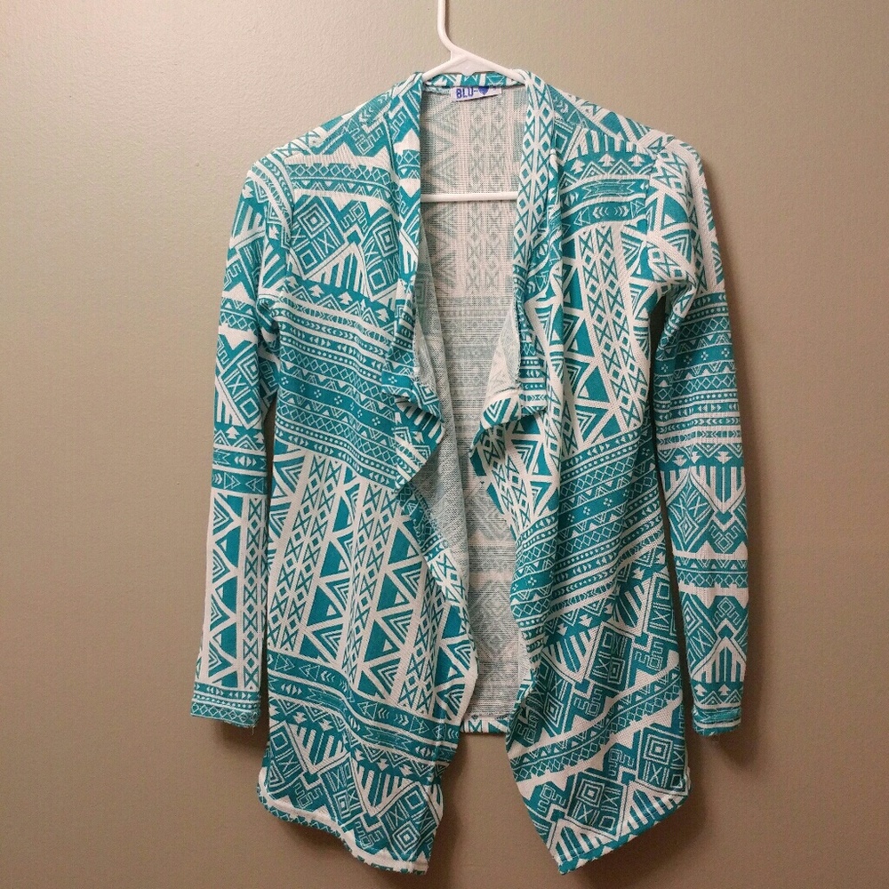 Mint Green Aztec Cardigan